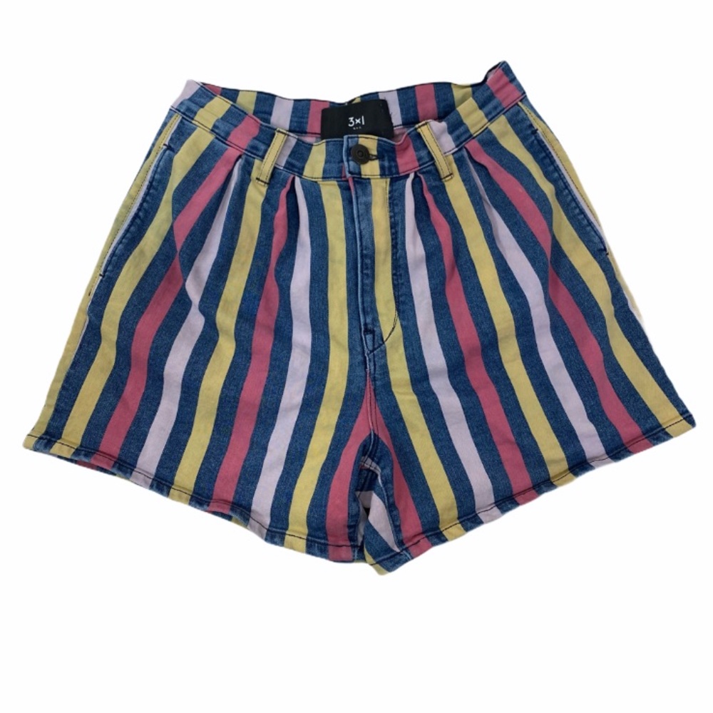 3x1 Anthropologie Dustin Striped Demin Shorts